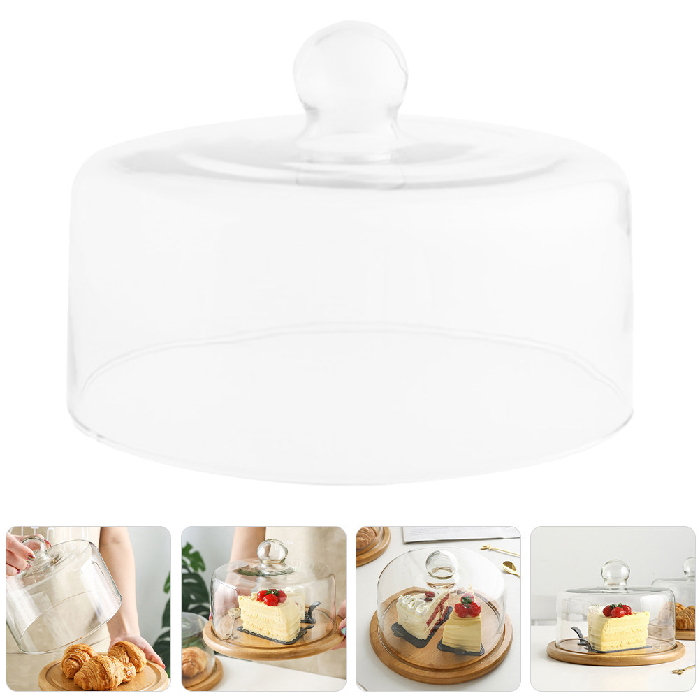 Plastic Dome Clear - 18Cm Transparent Glass Food Cover Dome