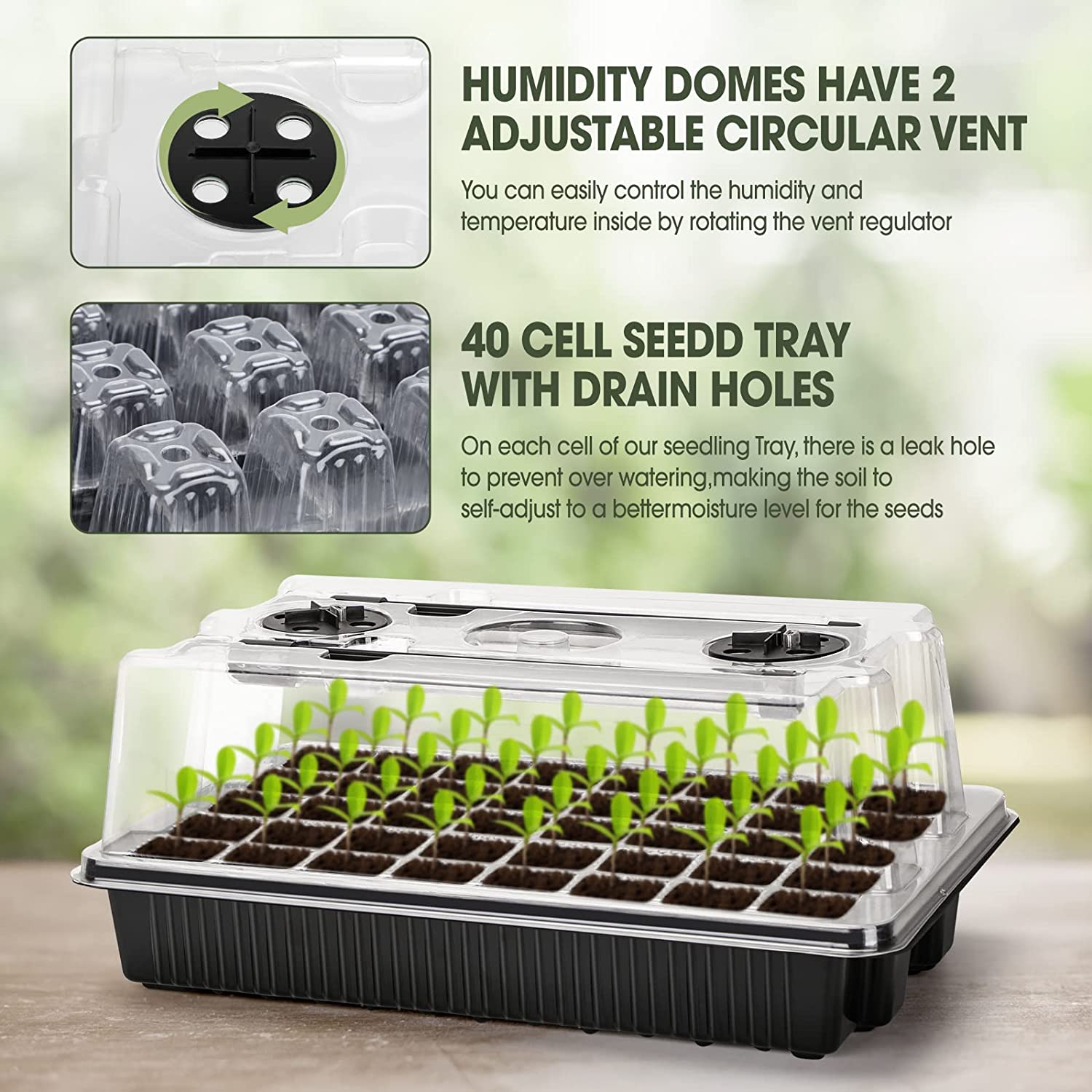 【Best 】1 Set, Seed Starter Tra - đánh giá và giá Humidity Dome Kit
