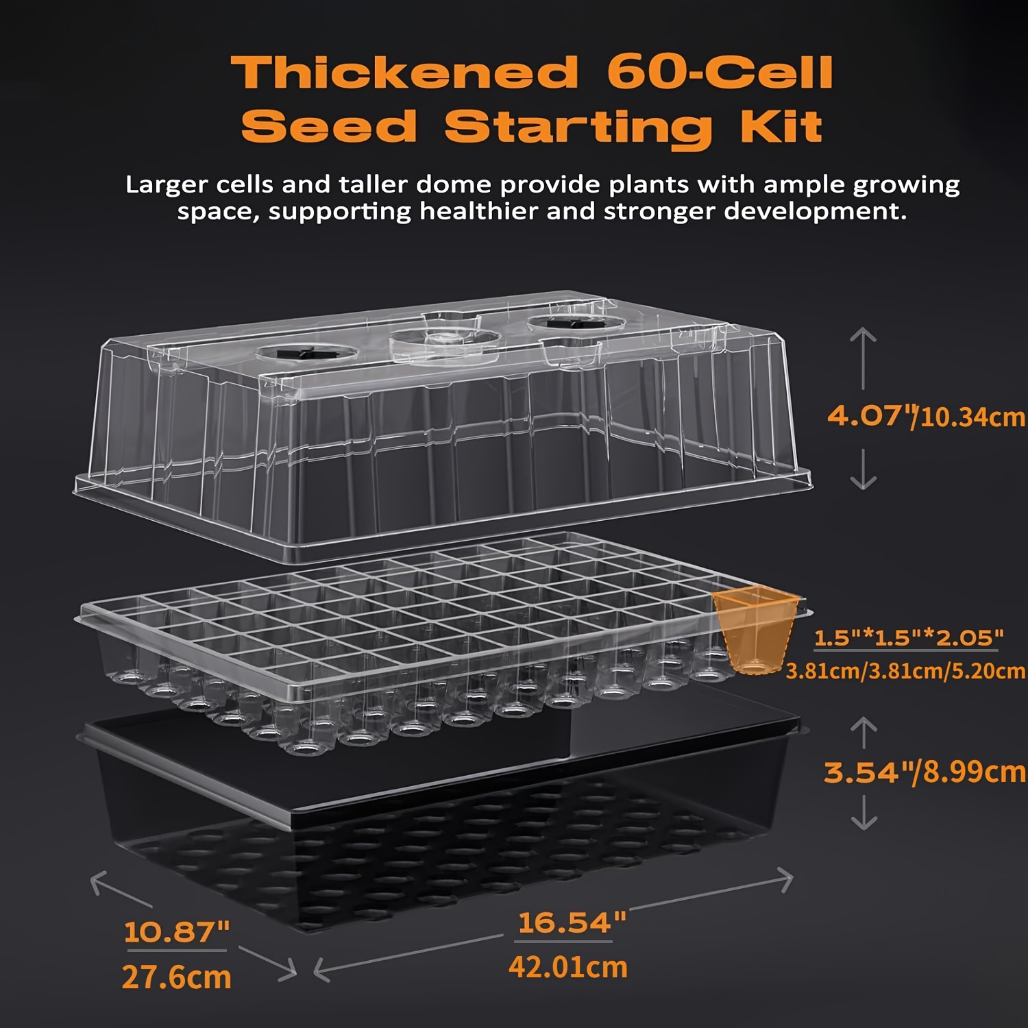 60-Cell Self-Watering Seedling - đánh giá và giá Humidity Dome Kit