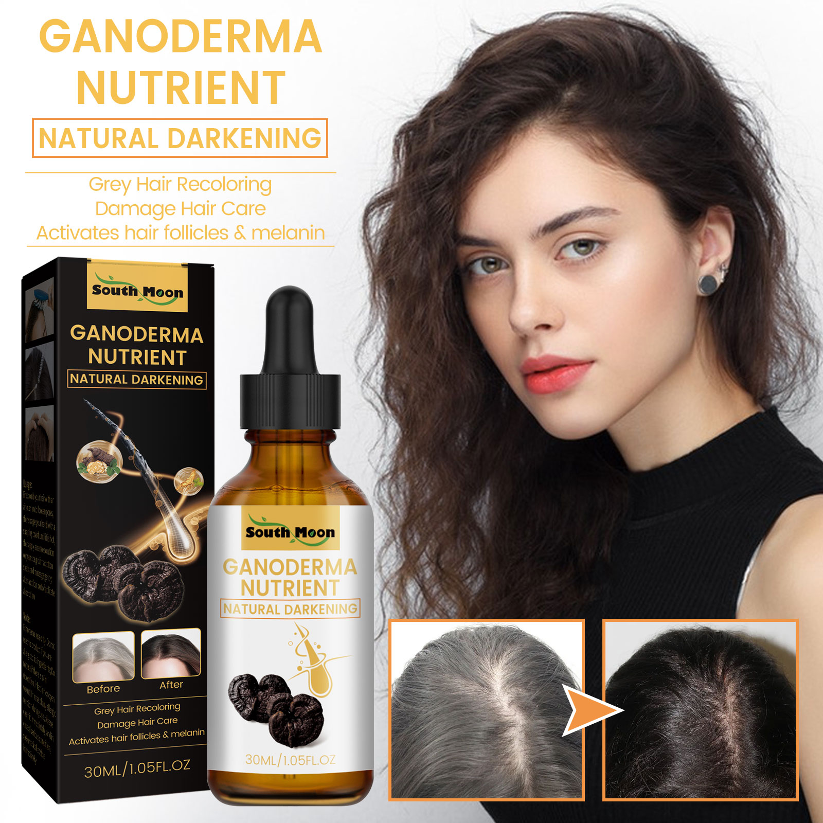 Black Ganoderma Lucidum Hair L - đánh giá và giá Root Stimulator Liquid