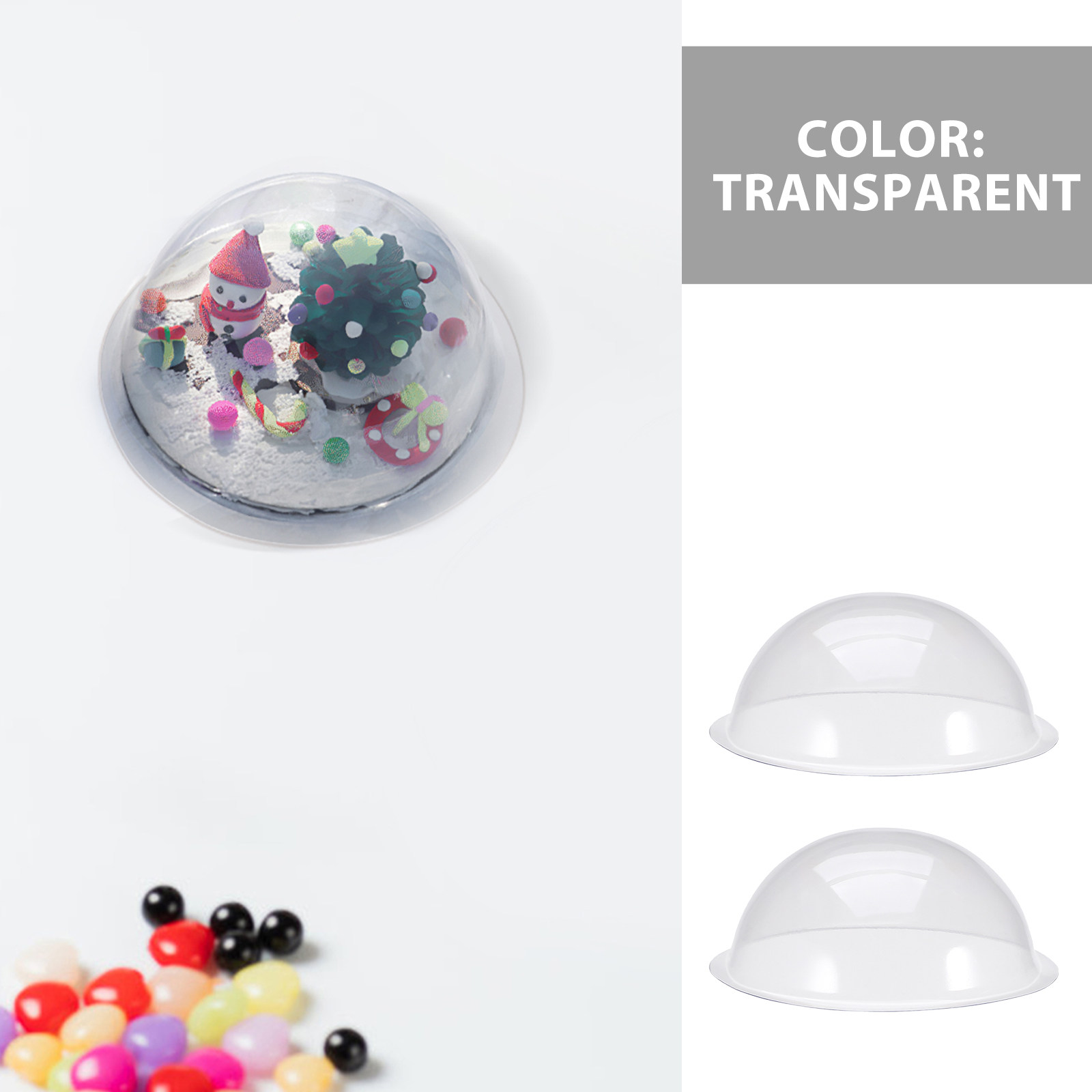 12Pcs Clear Fillable Plastic S - đánh giá và giá Plastic Dome Clear