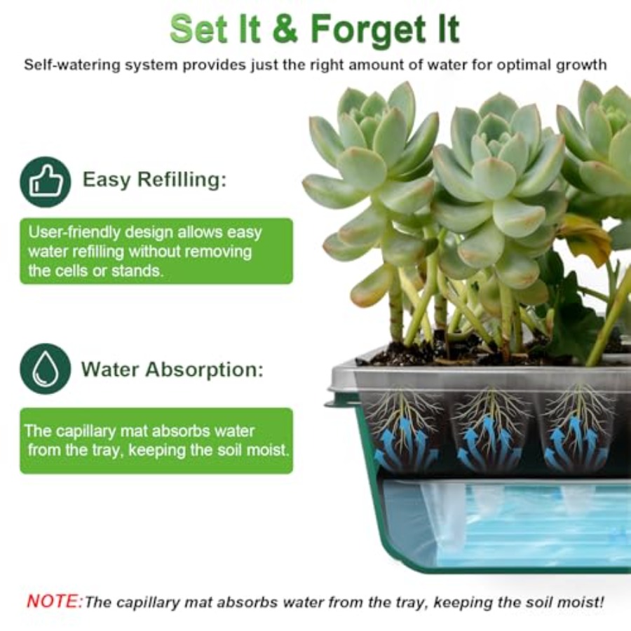 Seed Starter Tray with Grow Li - đánh giá và giá Humidity Dome Kit