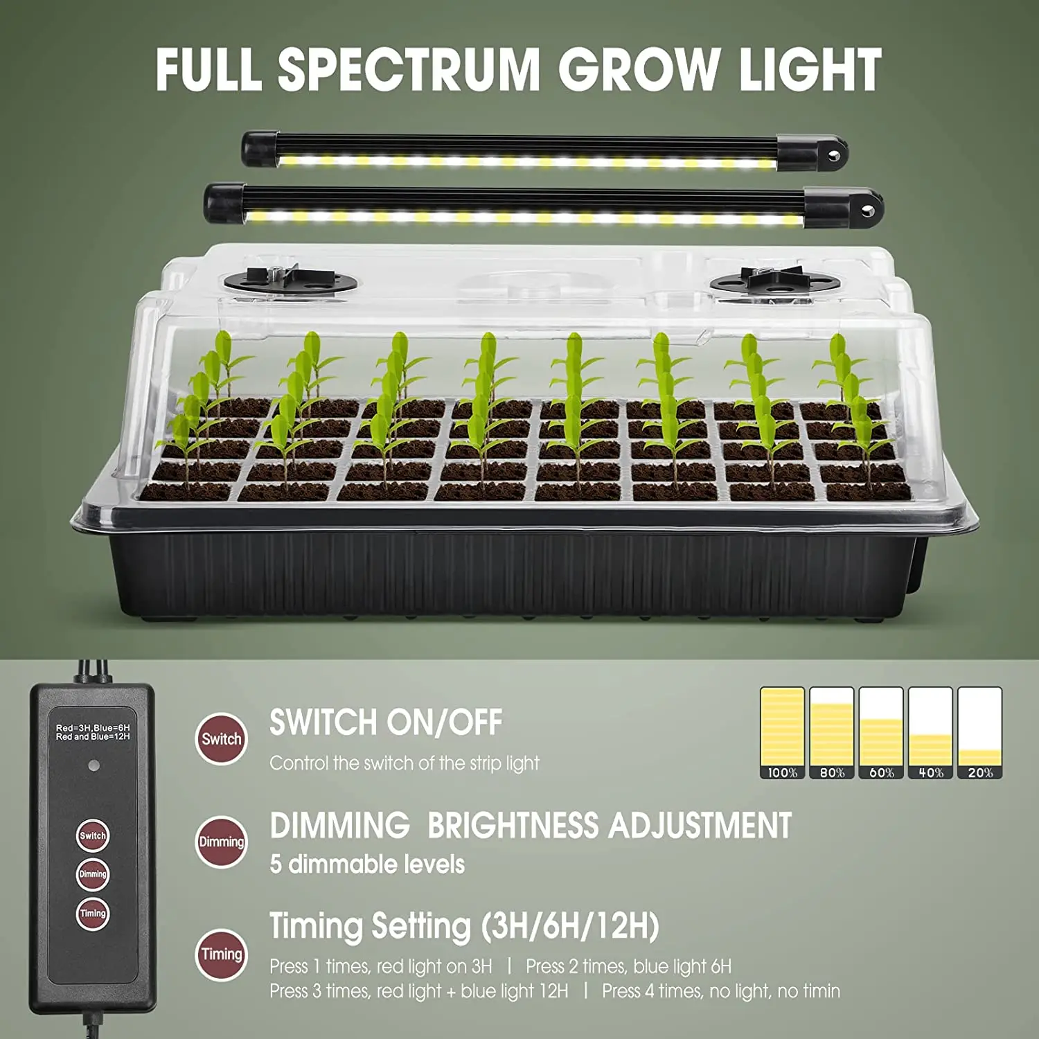 1 Set, Seed Starter Trays With - đánh giá và giá Humidity Dome Kit